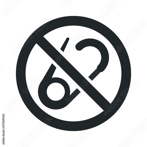 No Safety Pin restriction icon