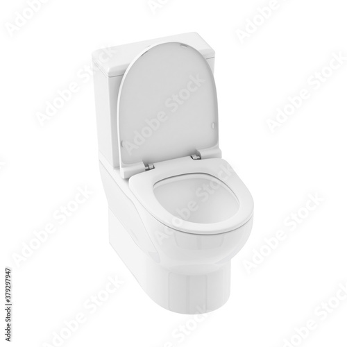 WC. White ceramic toilet
