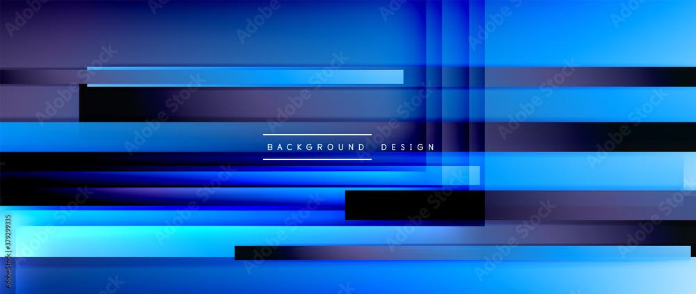 Fototapeta premium Dynamic lines on fluid color gradient. Trendy geometric abstract background for your text, logo or graphics