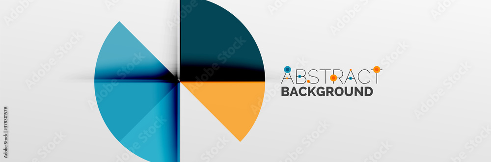 Bright color circles, abstract round shapes and triangles composition with shadow effects. Vector modern geometric design template Bright color circles, abstract round shapes and triangles composition with shadow effects. Vector modern geometric design template