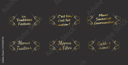 Menu Traiteur, restaurant, réveillon