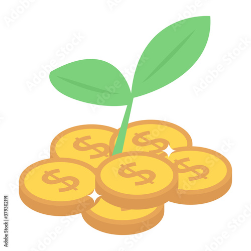 
Money growth icon design, editable concept of business development 
