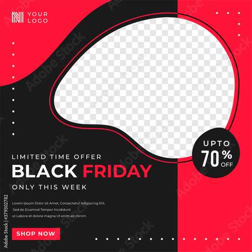 Black Friday sale social media template