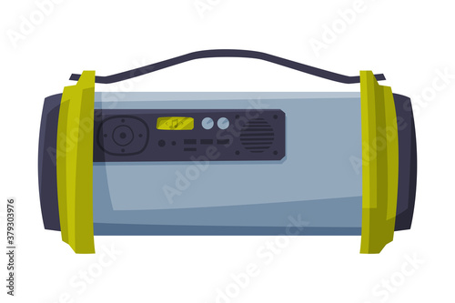 Portable Wireless Speaker Vector Illustration on White Background photo