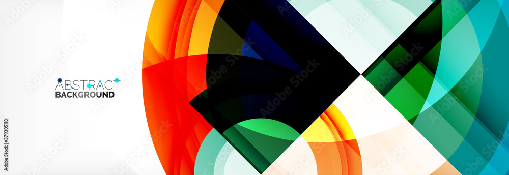 Round shapes, triangles and circles. Modern abstract background Round shapes, triangles and circles. Modern abstract background