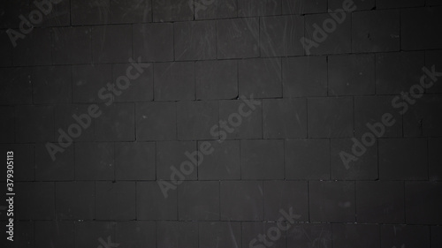 mur z cegieł w kolorze czarnym, idealna tekstura
