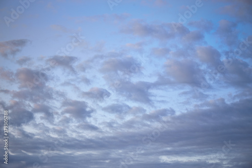 A panorama of bright color with beautiful clouds of sunrise.