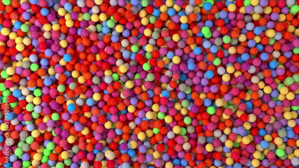 Bath of colored balls in 4K, jumping and floating around. Playful background. Bath of colored balls in 4K, jumping and floating around. Playful background.