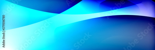 Fluid gradient neon color waves, vector abstract background © antishock