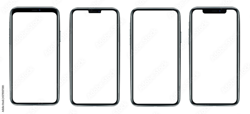 smartphone in different of High quality realistic Mobile phone frame with blank display isolated templates. Mockup phone for visual ui app demonstration. Vector mobile set device concept. smartphone in different of High quality realistic Mobile phone frame with blank display isolated templates. Mockup phone for visual ui app demonstration. Vector mobile set device concept.