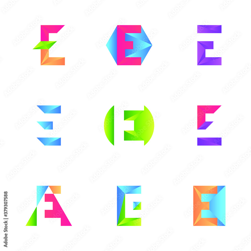 letter e creative logo design letter e creative logo design