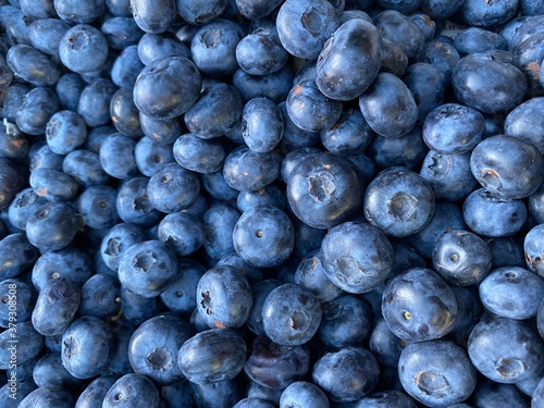 blueberries on the table