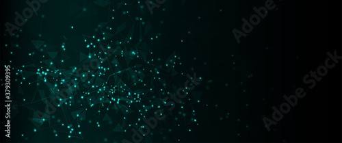 Artificial intelligence. Technology web background. Virtual concept