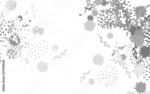 Light Gray vector elegant template with flowers