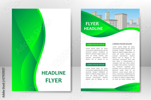 Flyer template design for business brochure, poster, booklet, presentation, annual report, magazine cover, team educational training. A4 vector