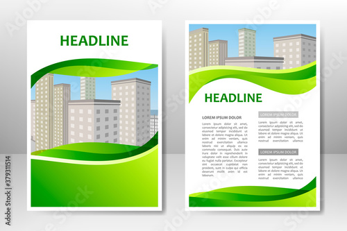 Flyer template design for business brochure, poster, booklet, presentation, annual report, magazine cover, team educational training. A4 vector