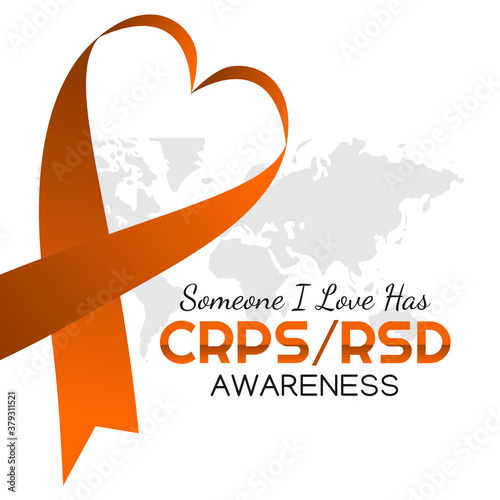 Vector graphic of CRPS/ RSD awareness good for CRPS/ RSD awareness celebration. flat design. flyer design.flat illustration.