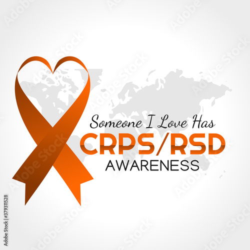 Vector graphic of CRPS/ RSD awareness good for CRPS/ RSD awareness celebration. flat design. flyer design.flat illustration.