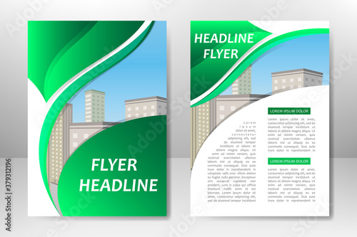 Flyer template design for business brochure, poster, booklet, presentation, annual report, magazine cover, team educational training. A4 vector
