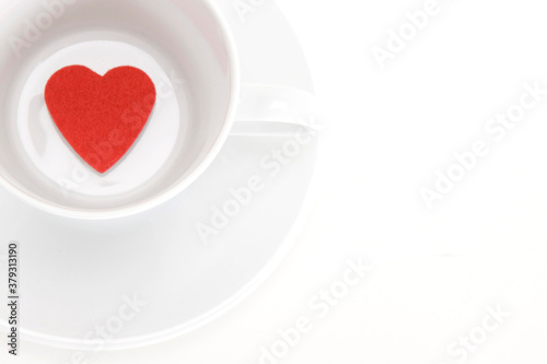 heart shape in the coffee cup