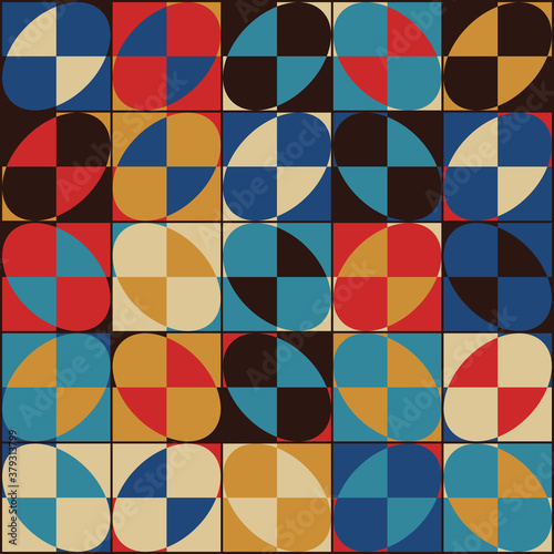 Retro Pattern Design Abstract Vector Composition