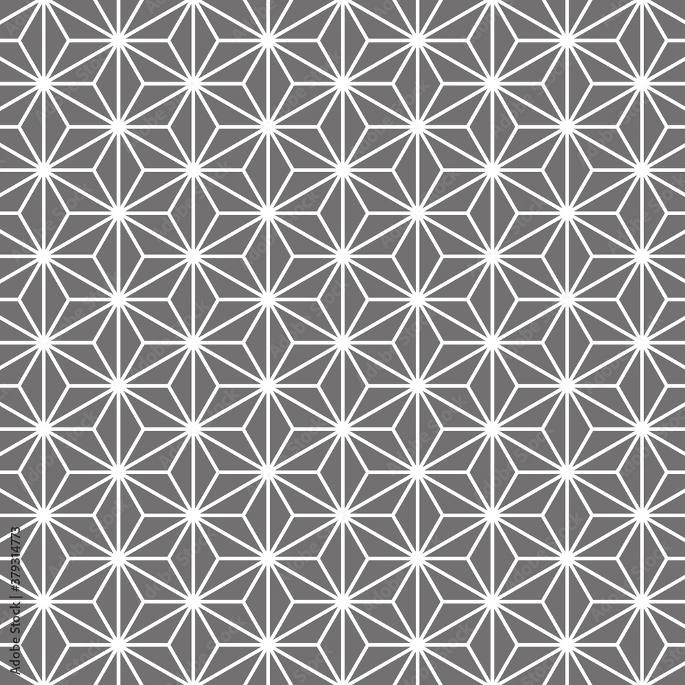麻の葉模様 黒 4 麻の葉模様 黒 4