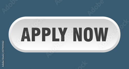 apply now button. rounded sign on white background