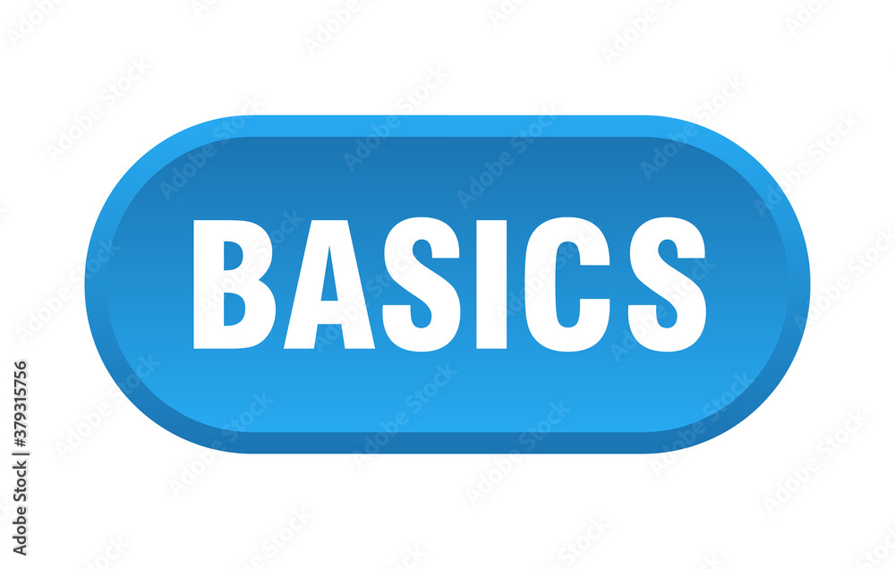basics button. rounded sign on white background basics button. rounded sign on white background