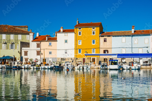 Waterfront in the town of Cres, waterfront, Island of Cres, Kvarner, Croatia