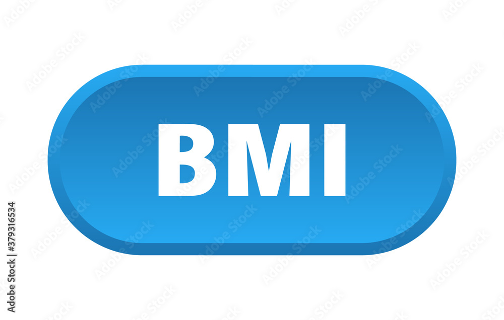 bmi button. rounded sign on white background bmi button. rounded sign on white background