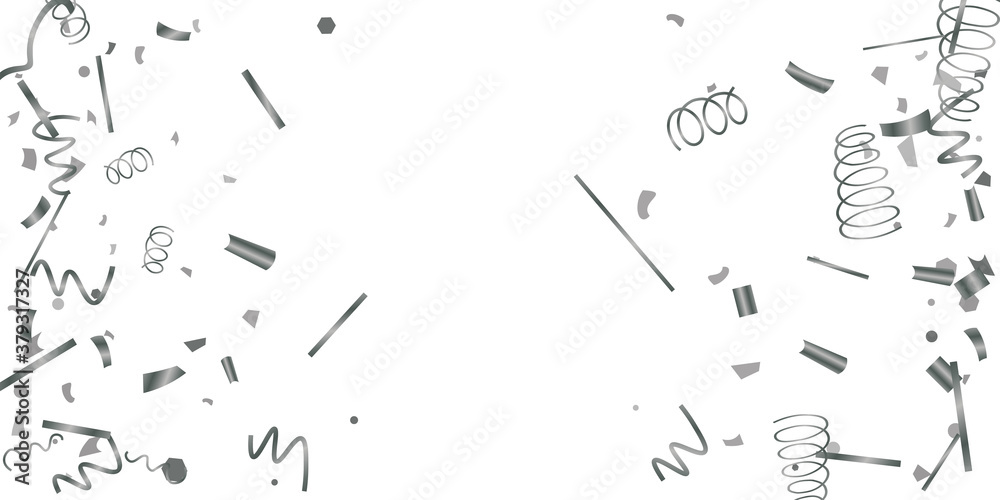 Silver confetti. Silver confetti.