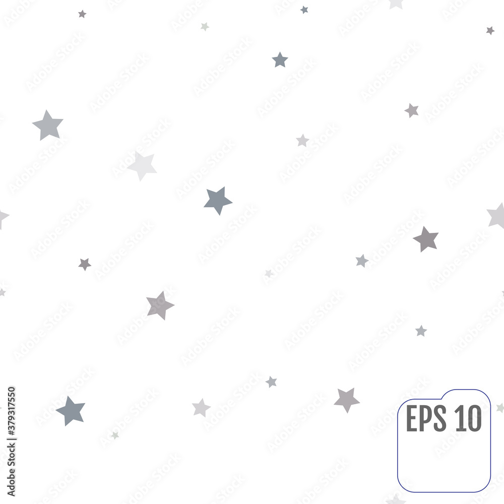 Seamless pattern with silver stars Seamless pattern with silver stars
