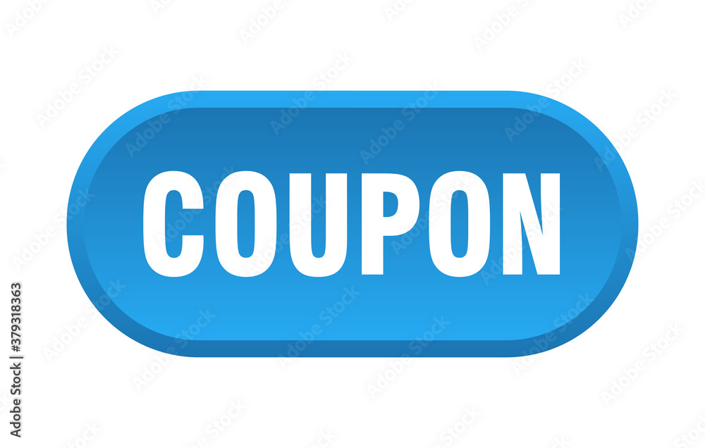 coupon button. rounded sign on white background coupon button. rounded sign on white background