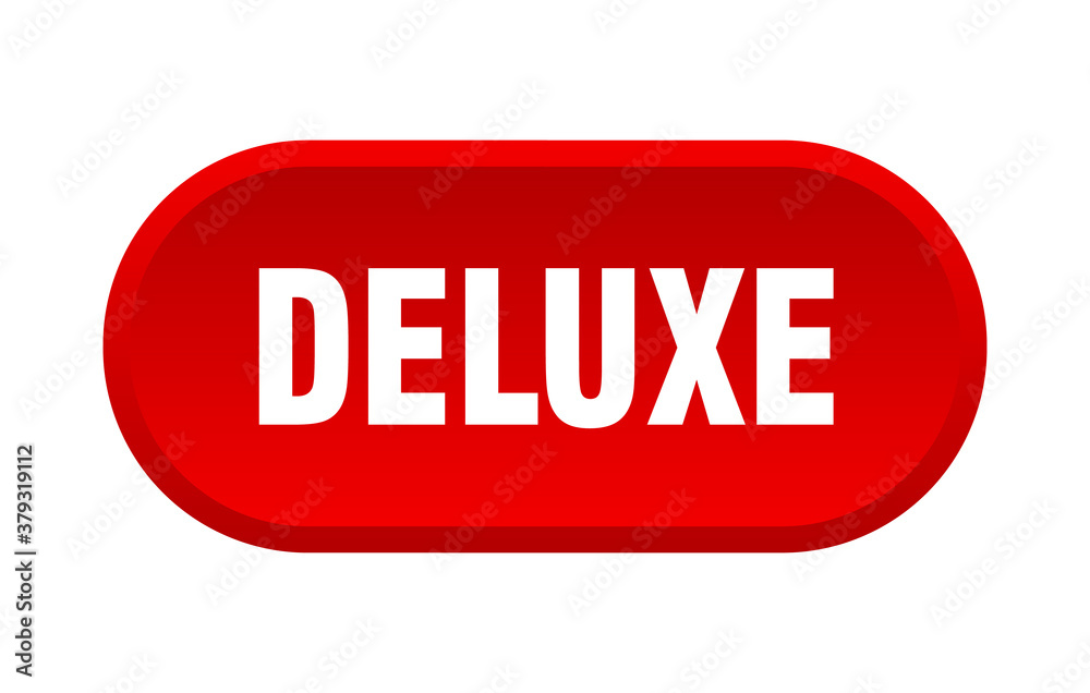 deluxe button. rounded sign on white background deluxe button. rounded sign on white background