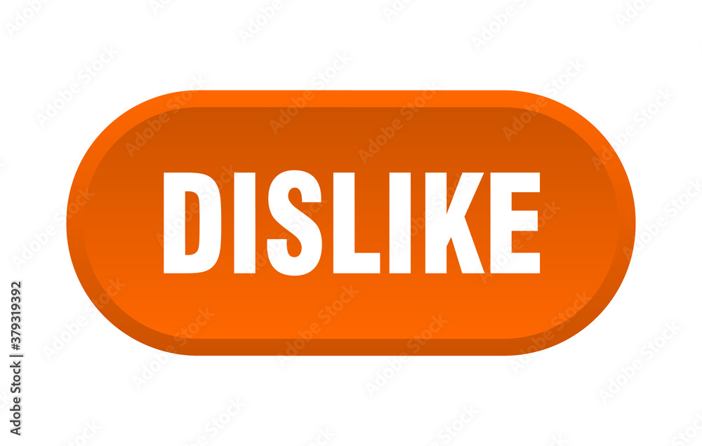 dislike button. rounded sign on white background dislike button. rounded sign on white background