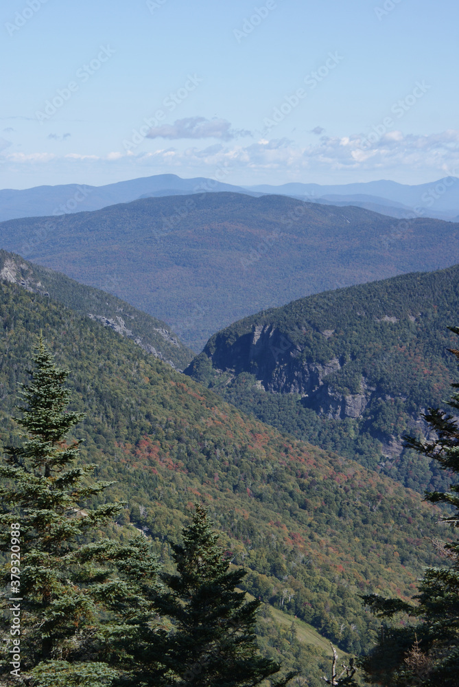 A view of Smugglers Notch in Vermont