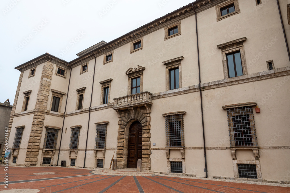 Cesi palace in Federico Cesi square in Acaquasparta