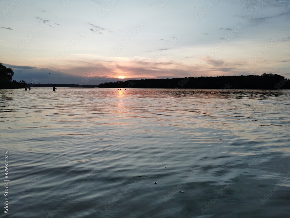 sunset on the beach