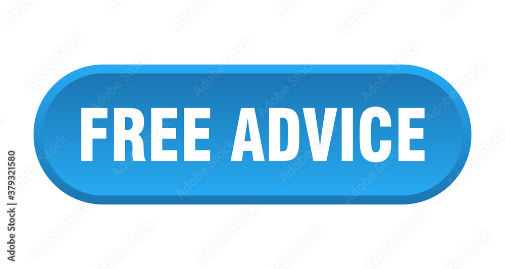 free advice button. rounded sign on white background free advice button. rounded sign on white background