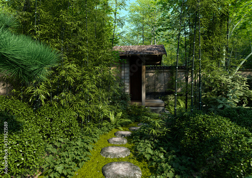 3D Rendering Japanese Garden © photosvac