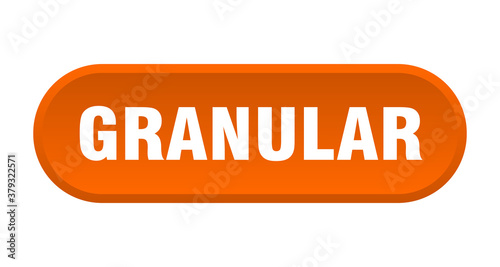 granular button. rounded sign on white background