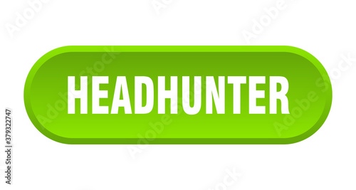 headhunter button. rounded sign on white background