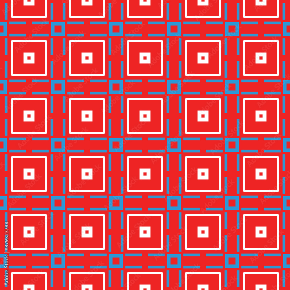 Vector seamless pattern texture background with geometric shapes, colored in red, blue, white colors. Vector seamless pattern texture background with geometric shapes, colored in red, blue, white colors.