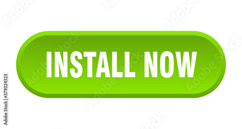 install now button. rounded sign on white background