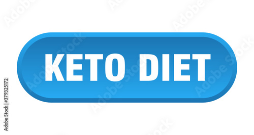 keto diet button. rounded sign on white background