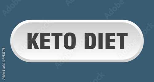 keto diet button. rounded sign on white background