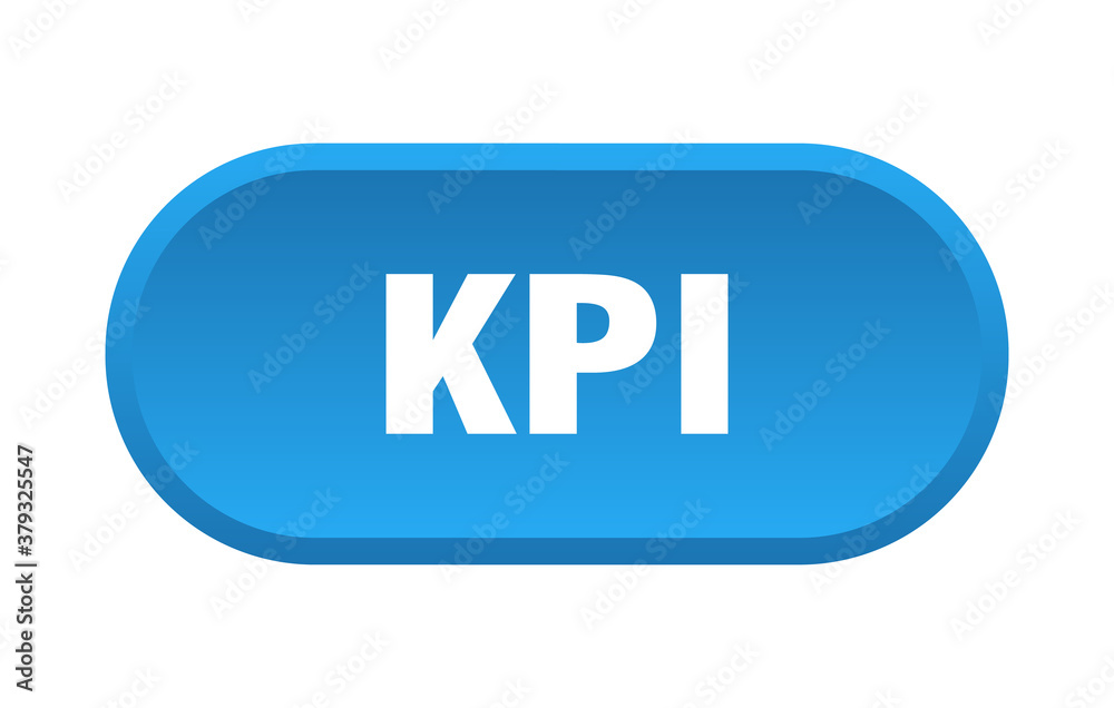 kpi button. rounded sign on white background kpi button. rounded sign on white background