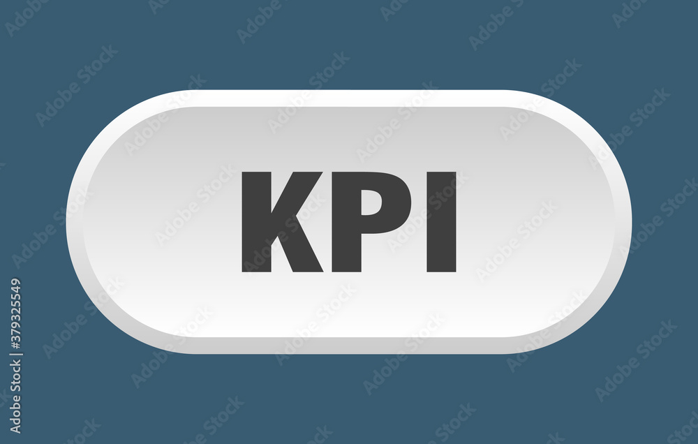 kpi button. rounded sign on white background kpi button. rounded sign on white background
