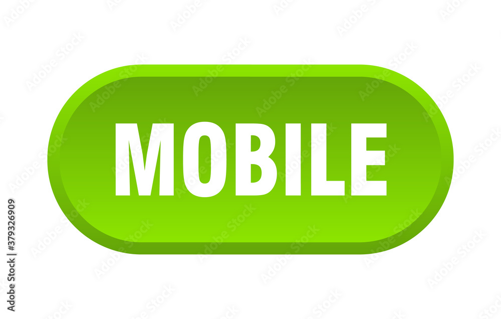 mobile button. rounded sign on white background mobile button. rounded sign on white background