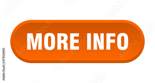 more info button. rounded sign on white background